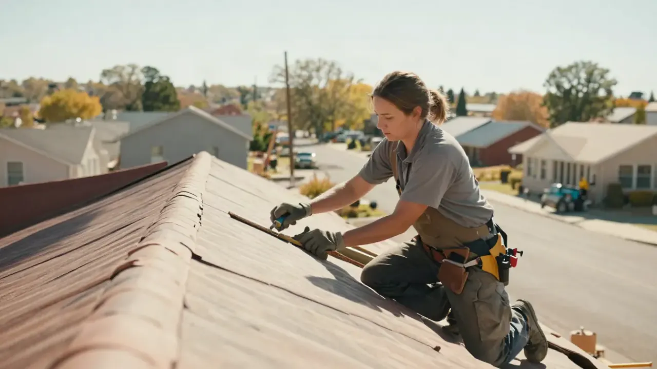 Tile Roof Repair in Prescott, Arizona: professional performing Tile Roof Repair for a Roof Repair customer, the work itself